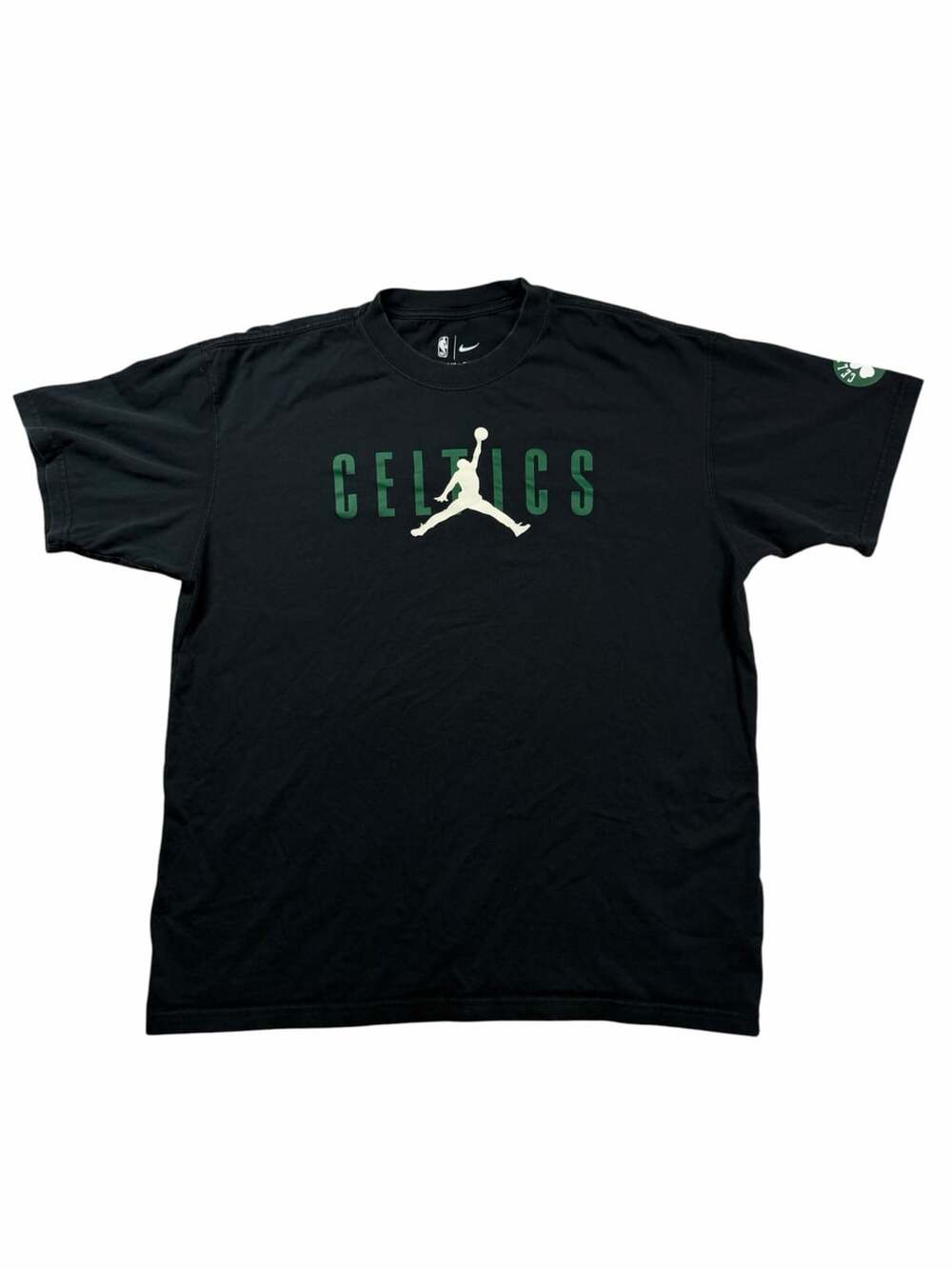 Nike Jordan Boston Celtics NBA Jumpman T Shirt Black Green Men’s Medium